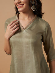 Matwali Embellished Silk Co-ord sets