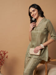 Matwali Embellished Silk Co-ord sets