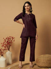 Matwali Embellished Silk Co-ord sets