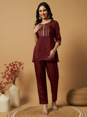 Matwali Embellished Silk Co-ord sets (Copy) (Copy) (Copy)