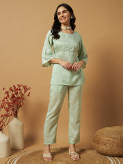 Matwali Embellished Silk Co-ord sets (Copy)