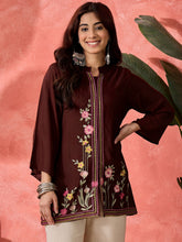 Women Embroidered Straight Short Kurti