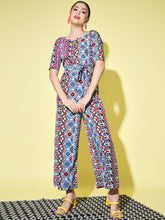 Women's One Piece Geometric Multicolor Jumpsuit