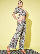 Women's Top with Pant Botnical Printed Co-ord Set