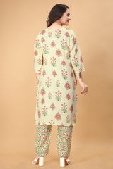 Printed Women Cotton Kurta Set