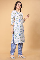 Printed Women Cotton Kurta Set