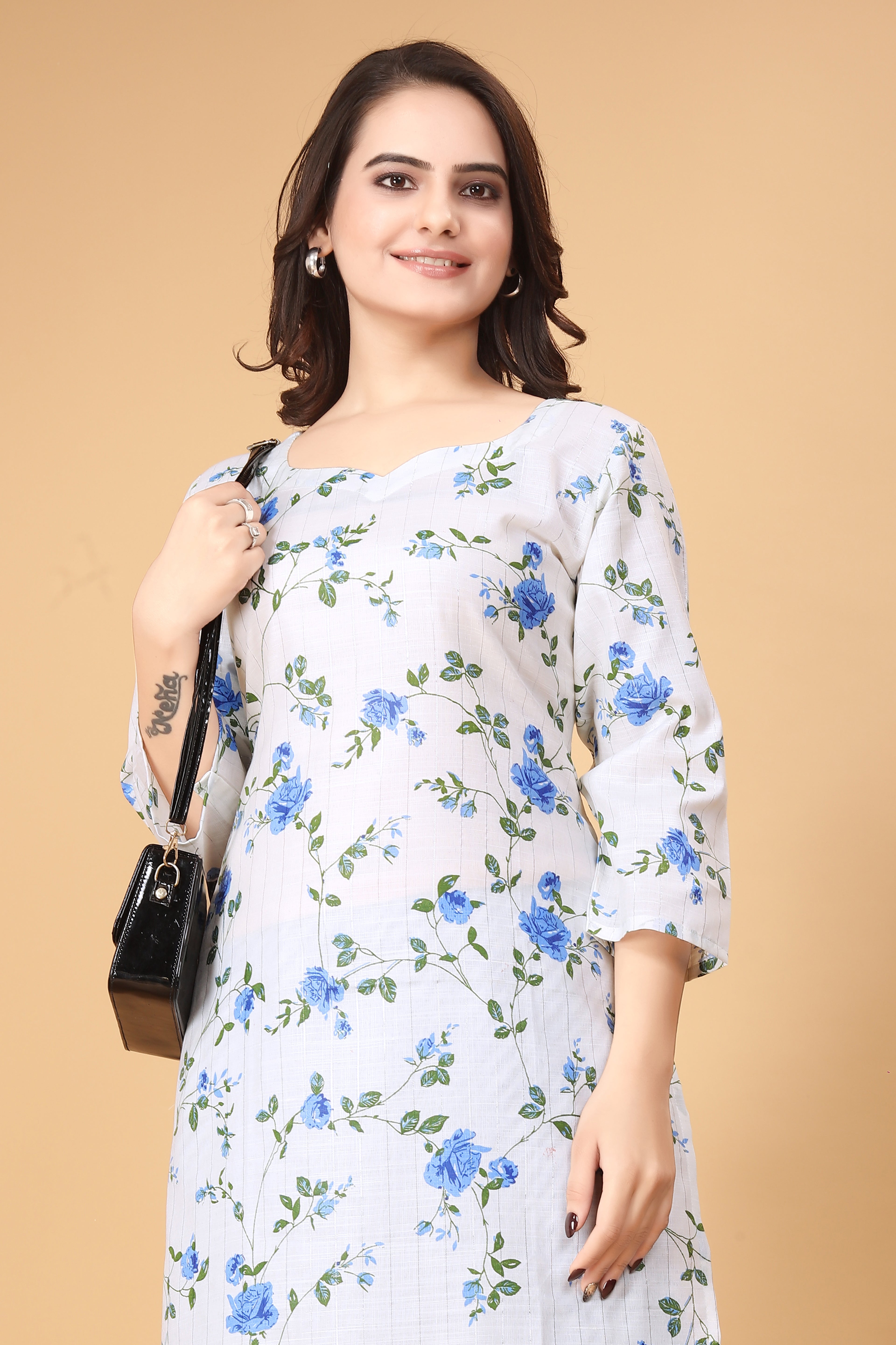 Printed Women Cotton Kurta Set