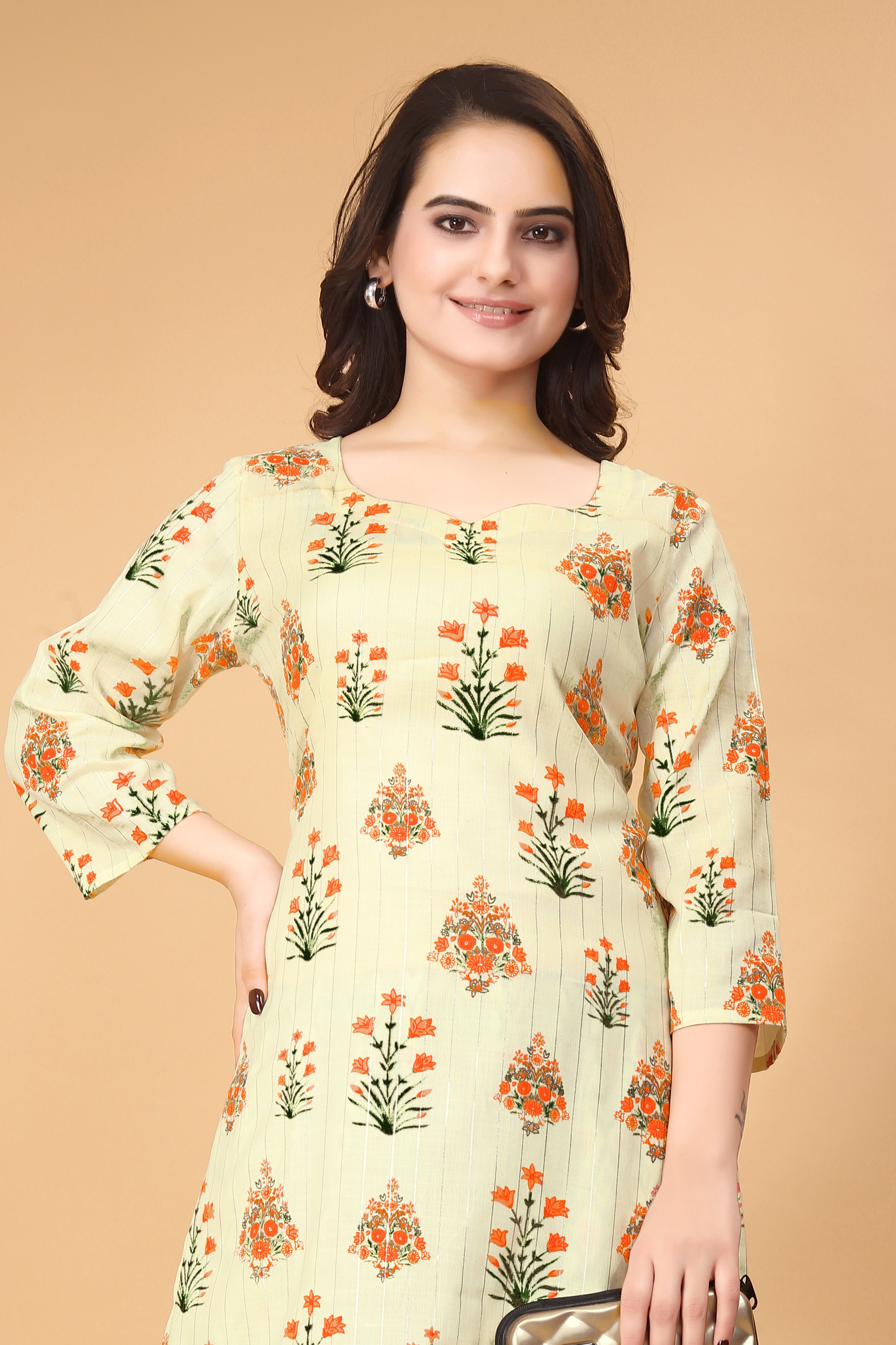 Printed Women Cotton Kurta Set