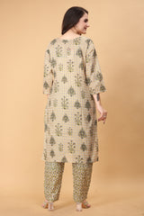 Printed Women Cotton Kurta Set