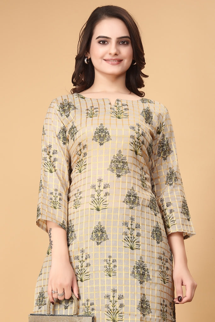 Printed Women Cotton Kurta Set