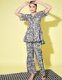 Women's Top with Pant Botnical Printed Co-ord Set