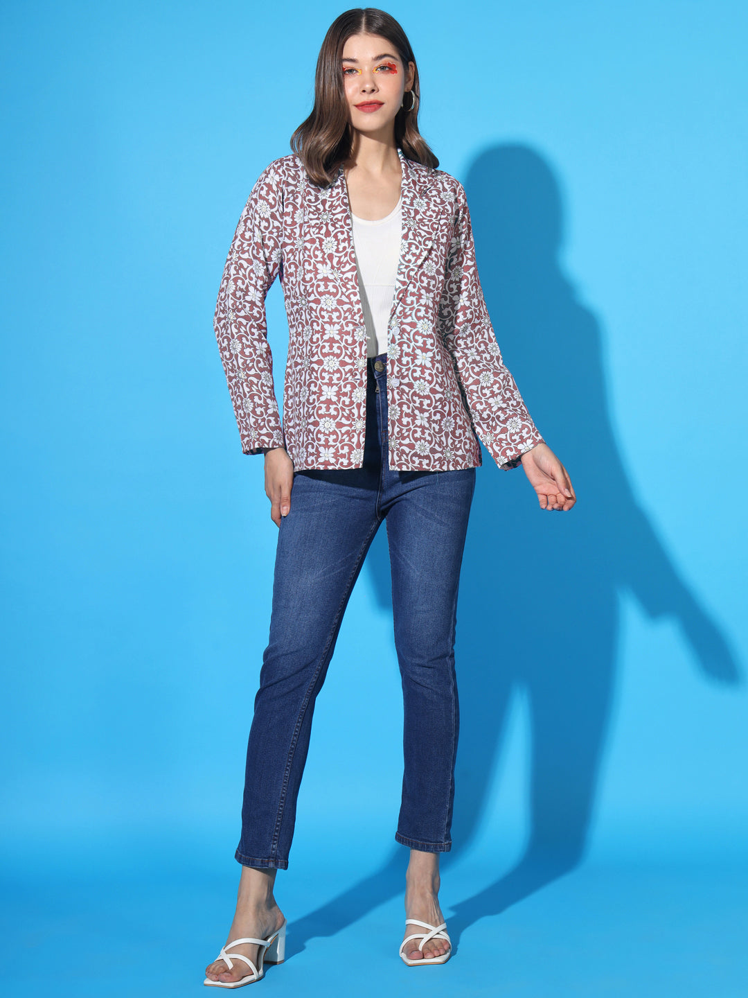 Women's Jompers Regular Fit Single Breasted Blazer, Light Pink