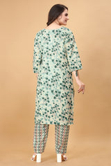 Printed Women Cotton Kurta Set