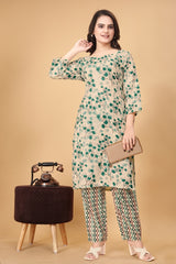 Printed Women Cotton Kurta Set